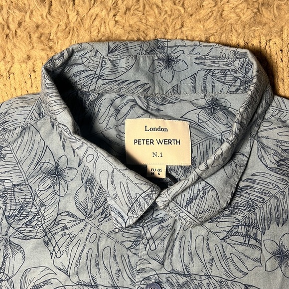 Peter Werth London graphic print short sleeve shirt - Picture 2 of 3